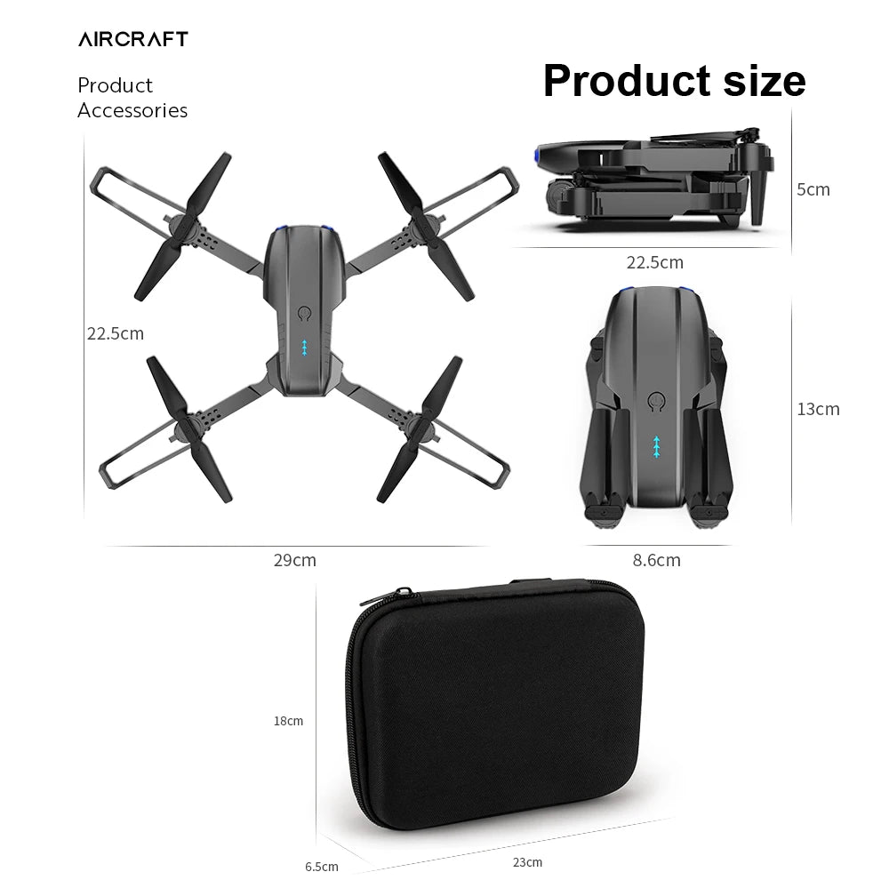 Drone professionnel E99Pro avec caméra pour touristes, 4K, WIFI, flux optique, fpv, évitement d'obstacles, photographie aérienne, quadrirotor