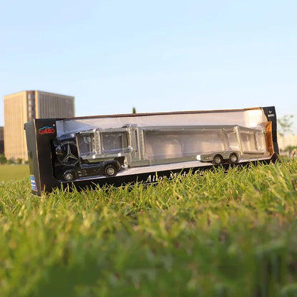 1:50 grand camion en alliage moulé sous pression modèle de voiture jouets conteneur retirer son et lumière véhicules de Transport modèle jouets pour garçons cadeaux