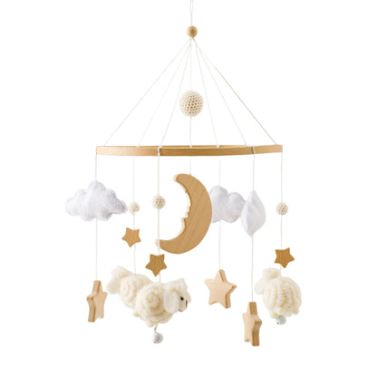 Berceau de bébé lit Mobile cloche hochet jouets en bois Crochet étoiles pendentif lit cloche jouets nouveau-né confort berceau support suspendus jouets cadeaux