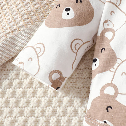 Ensemble de Vêtements pour Bébé Garçon de 0 à 9 Mois, Tenue à Manches sulf, Pantalon, Chapeau et Chaussettes, 4 Pièces/Ensemble, Printemps Automne