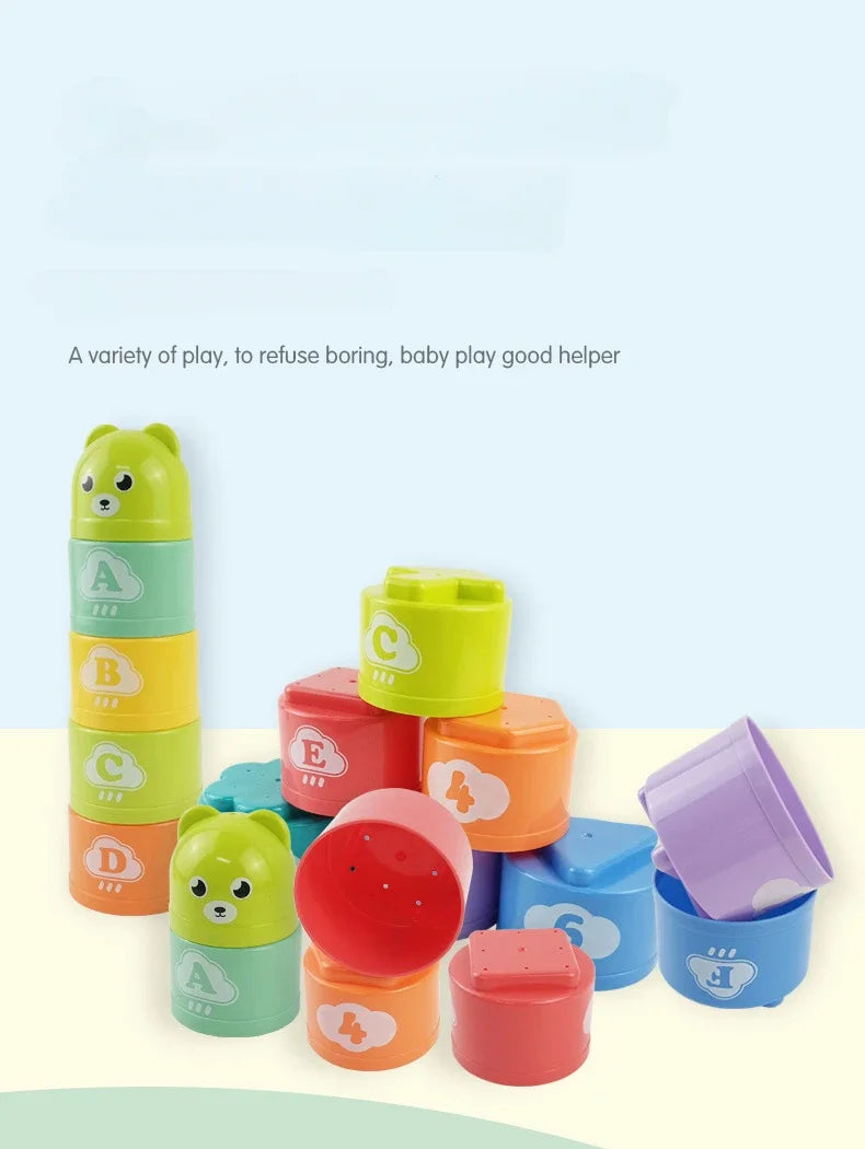 Enfant cerveau réponse bataille pli tasse main vitesse compétition pli tasse bébé pile jeu éducation précoce Puzzle Train jeux de société jouet