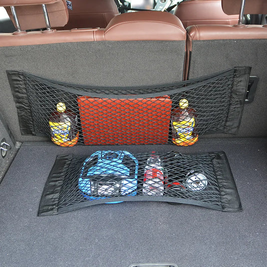 Filet de Rangement artificiel astique pour Siège Arrière de Voiture, Poche en Maille, Autocollant Magique, Sac Portable Universel, Accessoires