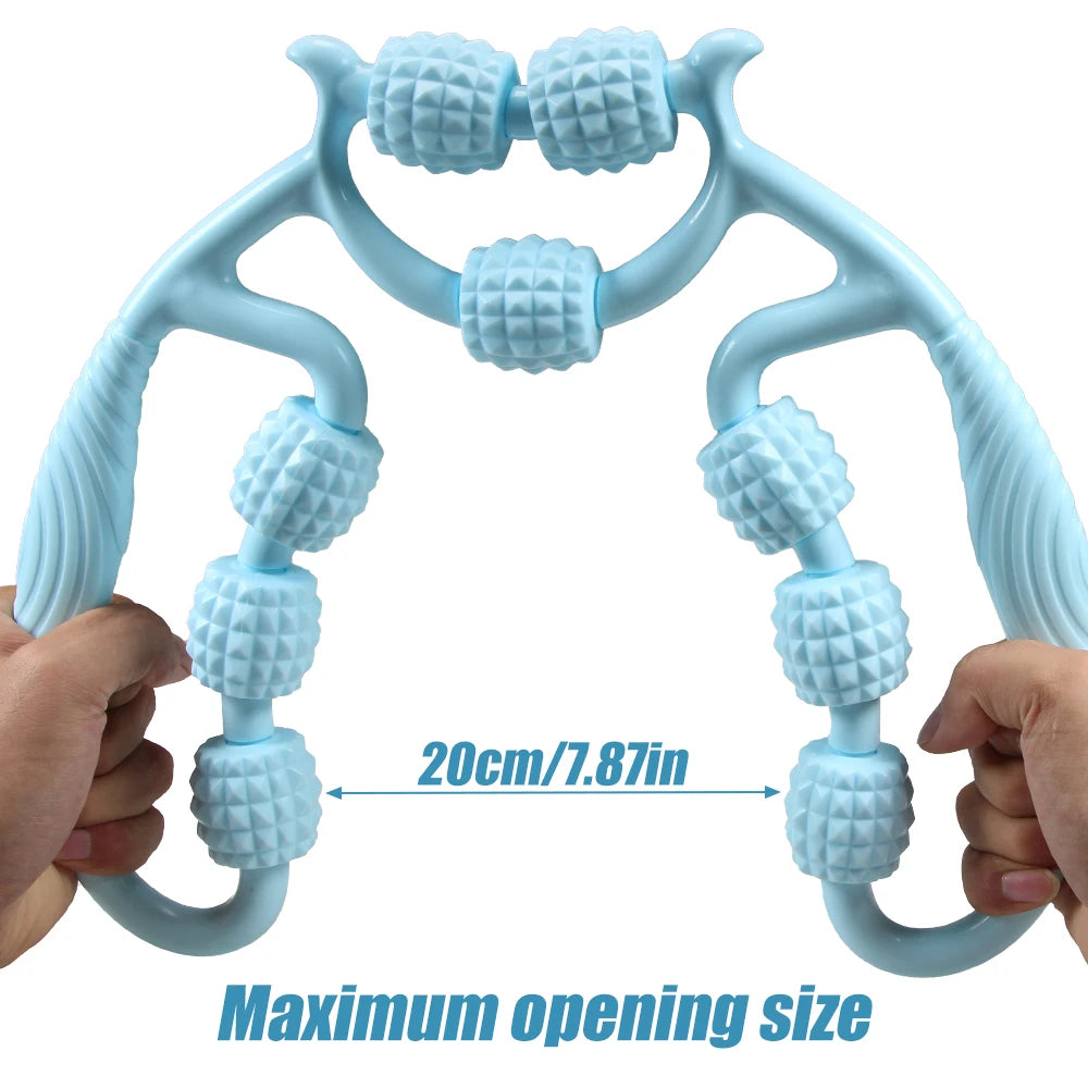 Masseur de jambes multifonctionnel à 12 roues, rouleau de Massage à couverture complète pour bras, taille, Relaxation musculaire des jambes, Machine de Massage manuelle