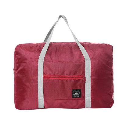 Sac de voyage pliant imperméable de couleur unie, sac à bagages léger de grande capacité