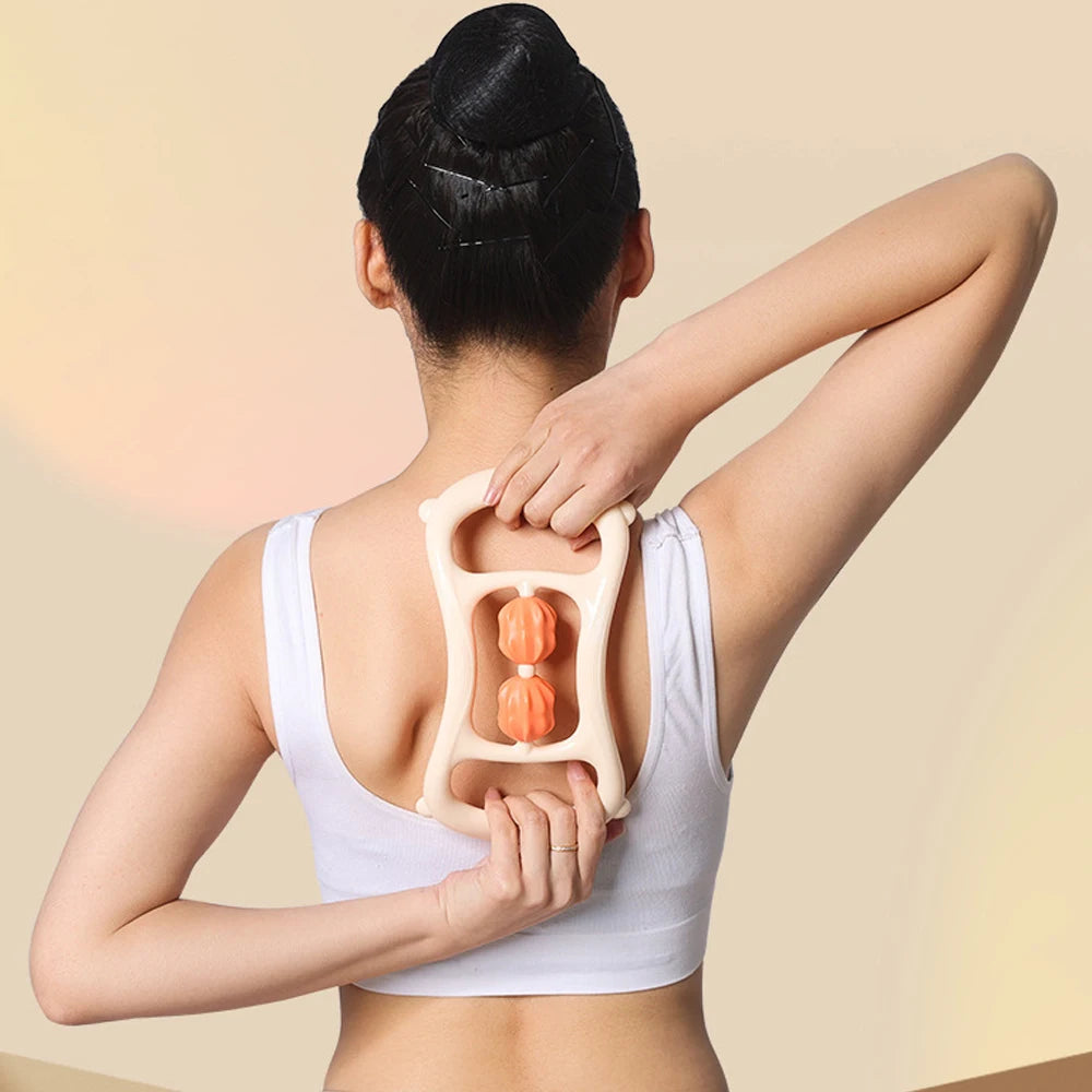 Masseur de jambes multifonctionnel à 12 roues, rouleau de Massage à couverture complète pour bras, taille, Relaxation musculaire des jambes, Machine de Massage manuelle