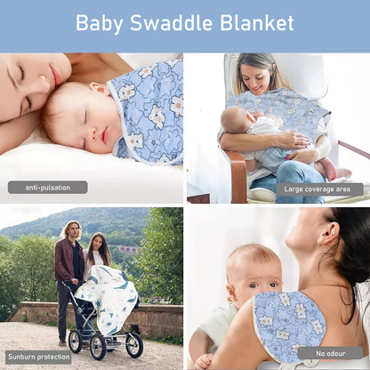 Ensemble de couverture et chapeau pour bébé de 0 à 6 mois, en coton imprimé de dessin animé, emmaillotage réglable pour nouveau-né, enveloppes de couchage pour nourrissons, toutes saisons