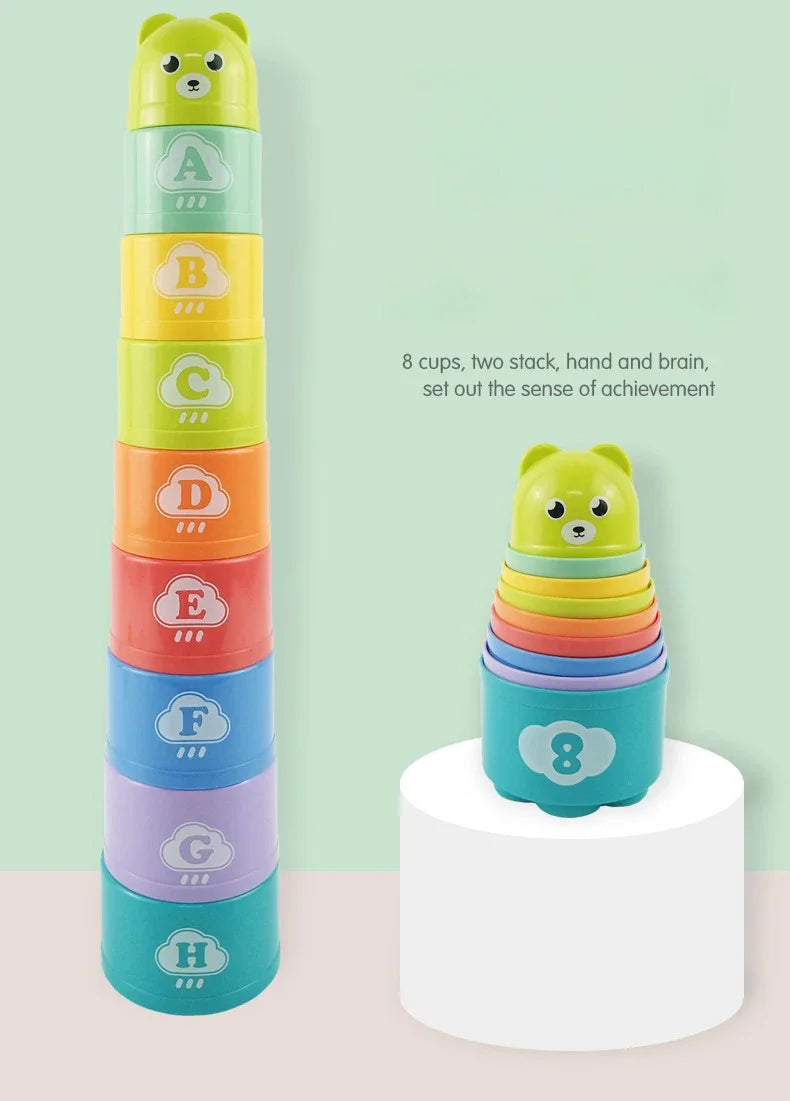 Enfant cerveau réponse bataille pli tasse main vitesse compétition pli tasse bébé pile jeu éducation précoce Puzzle Train jeux de société jouet
