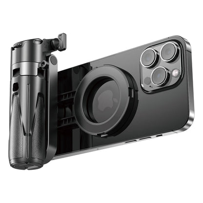 Trépied de téléphone magnétique sans fil, poignée de téléphone, perche à Selfie, trépied de bureau pour iPhone 16 15 14 13 12 Pro Max pour support de téléphone Samsung