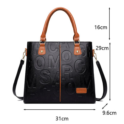 Sacs à bandoulière décontractés en cuir PU pour femmes, sac à main fourre-tout de luxe pour dames, grande capacité, sac initié au voyage