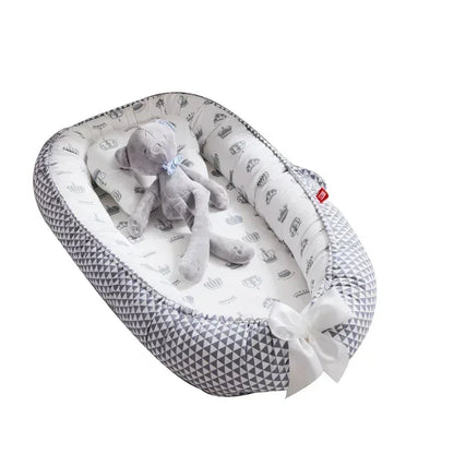 Lit de voyage pour bébé en bas âge, berceau en coton pour nouveau-né, berceau pare-chocs, nouveau lit nid de bébé 85x50cm avec oreiller, berceau Portable