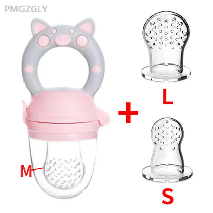 3 en 1 sac nouveau-né bébé aliments frais mangeoire Silicone anneau de dentition jouet mangeoire à fruits sucette formation manger fruits meulage bâton mignon
