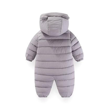 OLEKID 2025 automne hiver bébé barboteuses à capuche Plus velours chaud bébé fille combinaison enfant en bas âge garçons salopette infantile nouveau-né vêtements de nuit