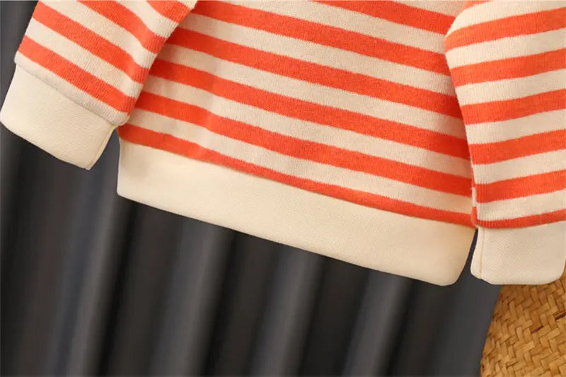 Ensemble de 2 pièces de vêtements de sport décontractés pour enfants, sweats à capuche à bandes, jeans pour garçons, survêtements pour enfants, tenue de printemps et d'automne, 0 à 5 ans, nouveau
