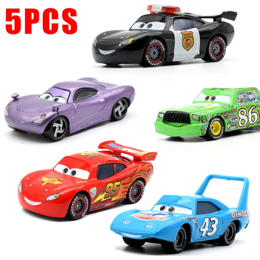 5 pièces Disney Pixar foudre McQueen voitures 1:55 véhicule moulé sous pression carrosserie en métal alliage matériel enfant modèle jouet voiture cadeau d'anniversaire