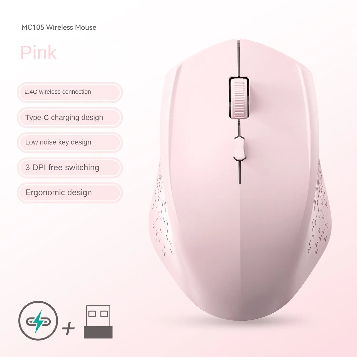 Souris sans fil Bluetooth 5.2, 2.4 ghz, double Mode, silencieuse, Rechargeable, pour jeu, 1600DPI, pour ordinateur portable, Win Mac OS