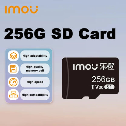 IMOU-Carte mémoire SD pour la surveillance, vitesse de lecture de 95 Mo/s, 256 Go, 128 Go, 64 Go, V30, C10, U3, carte MicroSDXC exclusive