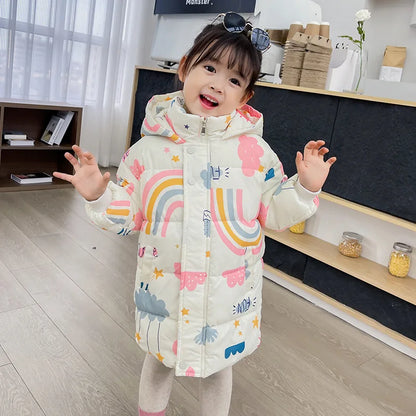 Nouvelles filles garçons doudoune manteaux d'hiver enfants vêtements à capuche coupe-vent manteau pour enfants 2-7 ans coton vêtements d'extérieur chauds