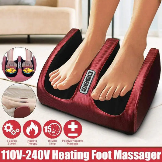 Masseur électrique de pieds, thérapie chauffante, Compression chaude, rouleau de pétrissage Shiatsu, Relaxation musculaire, soulagement de la douleur, Machine de Spa des pieds
