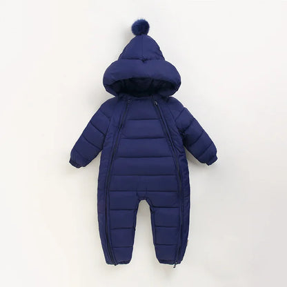 OLEKID automne hiver nouveau-né bébé barboteuse à capuche Plus velours enfant en bas âge garçon combinaison nouveau-né Snowsuit infantile bébé fille salopette