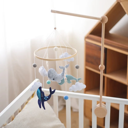 Berceau de bébé lit Mobile cloche hochet jouets en bois Crochet étoiles pendentif lit cloche jouets nouveau-né confort berceau support suspendus jouets cadeaux