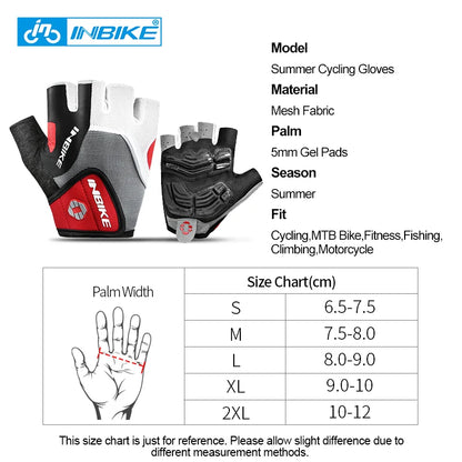 INBIKE antichoc GEL Pad gants de cyclisme demi doigt gants de Sport hommes femmes été vélo gymnase Fitness gants vtt gants IF239