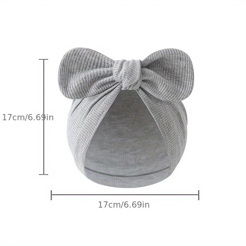 3 pièces/ensemble bébé nœud chapeau gants chaussettes coton nouveau-né Bonnet couleur unie Bonnet pour filles garçons infantile douche cadeaux 0-6M