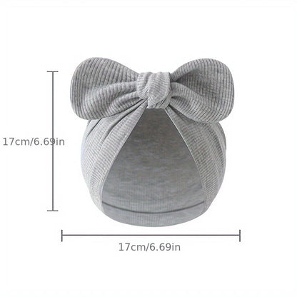 3 pièces/ensemble bébé nœud chapeau gants chaussettes coton nouveau-né Bonnet couleur unie Bonnet pour filles garçons infantile douche cadeaux 0-6M