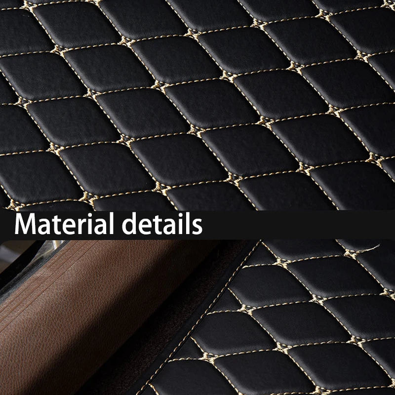 Tapis de sol de voiture en cuir PU, 5 pièces, imperméable, protection des pieds, à la mode, universel, pour toutes les saisons