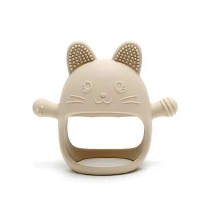 Gants de dentition en Silicone pour bébé, 1 pièce, jouet sans BPA, mignon en forme d'animal, jouets molaires de dentition pour nourrissons, soins dentaires, articles pour nouveau-nés