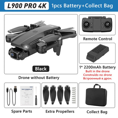 LYZRC L900 PRO GPS Drone 4K professionnel HD double caméra 5G WIFI moteur sans brosse FPV quadrirotor pliable photographie aérienne Drone