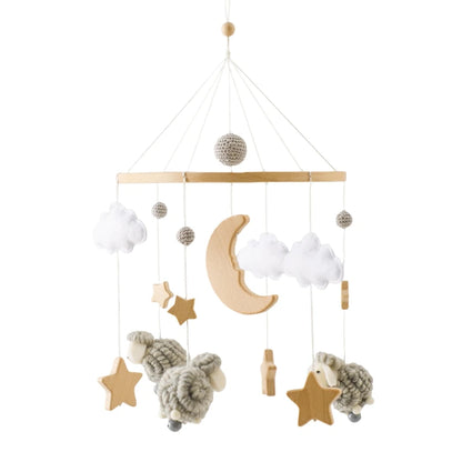 Berceau de bébé lit Mobile cloche hochet jouets en bois Crochet étoiles pendentif lit cloche jouets nouveau-né confort berceau support suspendus jouets cadeaux
