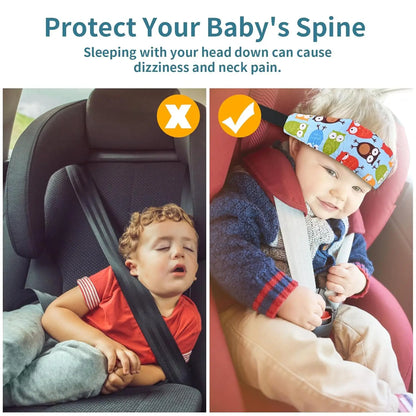 Support de tête de siège de voiture pour bébé, ceinture de fixation réglable pour garçon et fille, positionneur de sommeil, oreiller de sécurité pour bébé, protection de tête pour bébé