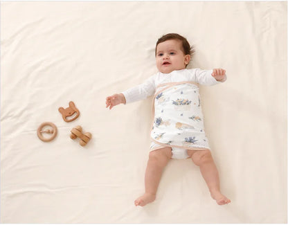 Couverture d'emmaillotage pour bébé de 0 à 6 mois, sangle pour protéger le ventre, couverture de couchage pour nouveau-né, style fin pour l'été
