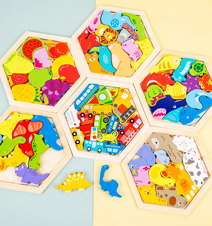Jouet pour bébé Puzzle en bois Puzzle 3D créatif pour le développement de l'intelligence des enfants Ealy jouet éducatif pour les enfants