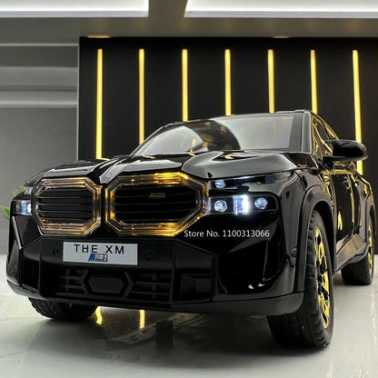 1/24 les modèles de voitures en alliage XM jouet moulé sous pression véhicules tout-terrain avec son léger fonction de traction SUV voiture jouets pour enfants garçons cadeaux