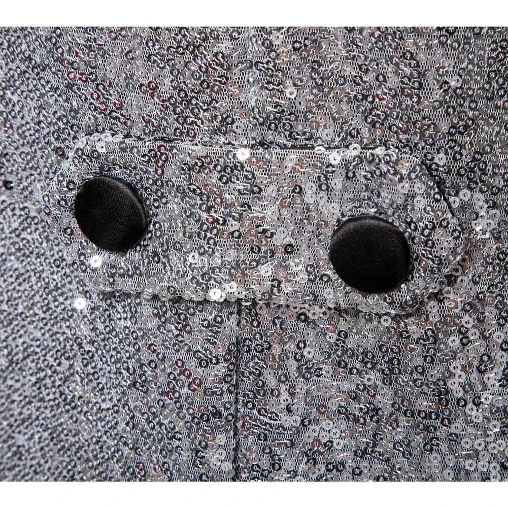 Manteau de Costume à paillettes dorées brillantes pour hommes, veste de smoking à Double boutonnage pour marié de mariage, Costume de fête sur scène de bal