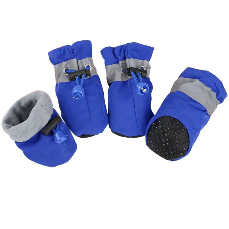 Chaussures antidérapantes pour chiot, 4 pièces, imperméables, pour animaux de compagnie, bottes de neige, de pluie, pour chien, chiot, chat, Chihuahua, soins des pattes, hiver
