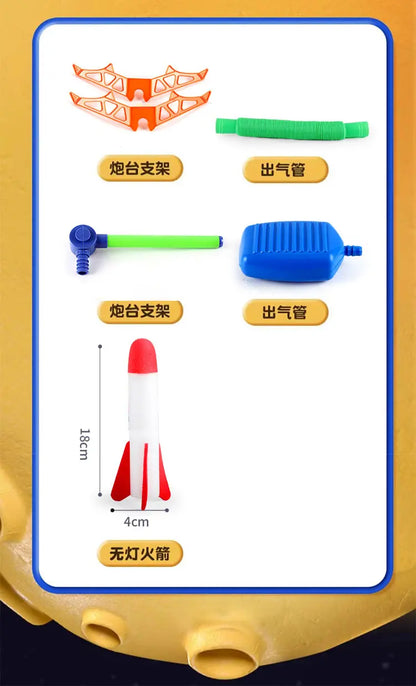 Lanceur de fusée pour enfants, pompe à pas, puissance pressée à Air, jeux familiaux en plein Air, cadeaux d'anniversaire, jouets de sport pour enfants