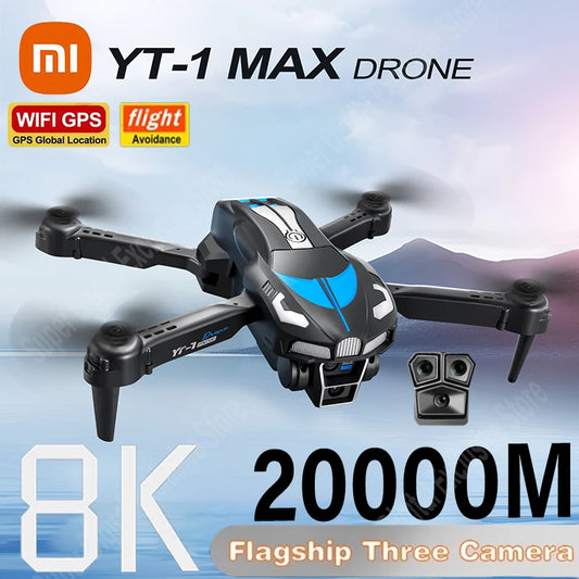 Xiaomi YT11 Drone 8K HD trois caméras moteur sans brosse 5G WIFI FPV flux optique positionnement évitement d'obstacles RC Drone 20000M