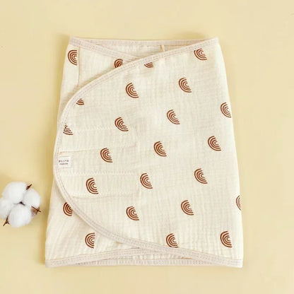 Couverture d'emmaillotage pour bébé de 0 à 6 mois, sangle pour protéger le ventre, couverture de couchage pour nouveau-né, style fin pour l'été