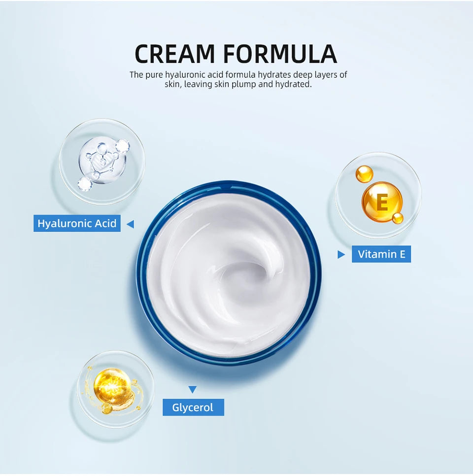 Crème Gel à l'acide hyaluronique, hydratante pour le visage, pour hydrate et lisse, peau Extra sèche, nourrissante, améliore la sécheresse, Lotion pour le visage