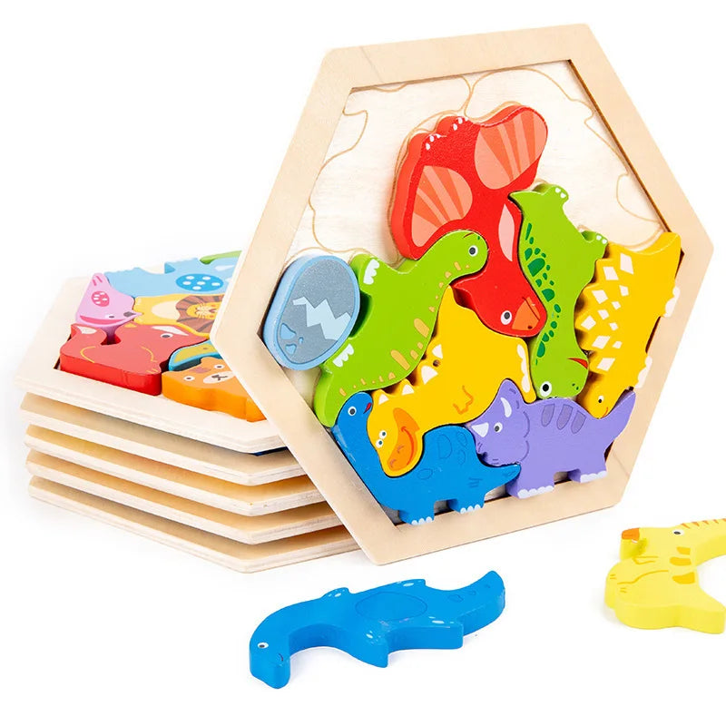 Jouet pour bébé Puzzle en bois Puzzle 3D créatif pour le développement de l'intelligence des enfants Ealy jouet éducatif pour les enfants