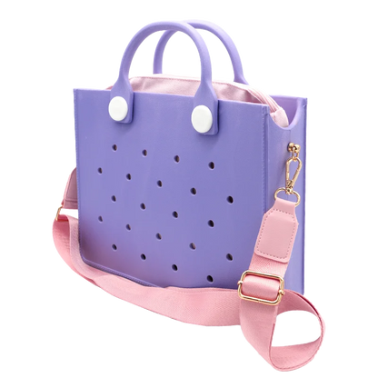 EVA grand sac à bandoulière en cuir sac à main fourre-tout sac de rangement pour femmes décontracté sac de plage étanche trou ajustement charme sac de rangement de mode