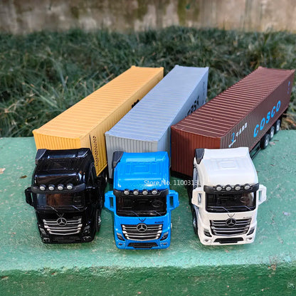 1:50 grand camion en alliage moulé sous pression modèle de voiture jouets conteneur retirer son et lumière véhicules de Transport modèle jouets pour garçons cadeaux