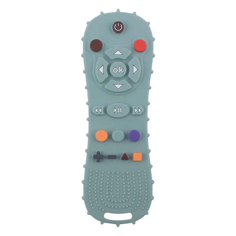 Anneau de dentition en Silicone avec télécommande pour bébé, 1 pièce, gants Anti-alimentation, sucette, Bracelet, bâton de dentition, jouets à mordre