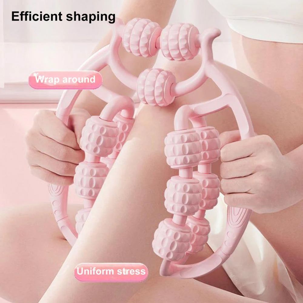 Masseur de jambes multifonctionnel à 12 roues, rouleau de Massage à couverture complète pour bras, taille, Relaxation musculaire des jambes, Machine de Massage manuelle