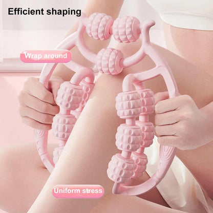 Masseur de jambes multifonctionnel à 12 roues, rouleau de Massage à couverture complète pour bras, taille, Relaxation musculaire des jambes, Machine de Massage manuelle