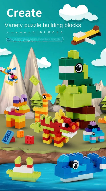 1000 bricolage blocs de construction créatifs ensemble en vrac blocs de construction classiques urbains assemblés cadeau d'anniversaire jouets éducatifs pour enfants