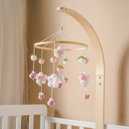 Berceau de bébé lit Mobile cloche hochet jouets en bois Crochet étoiles pendentif lit cloche jouets nouveau-né confort berceau support suspendus jouets cadeaux
