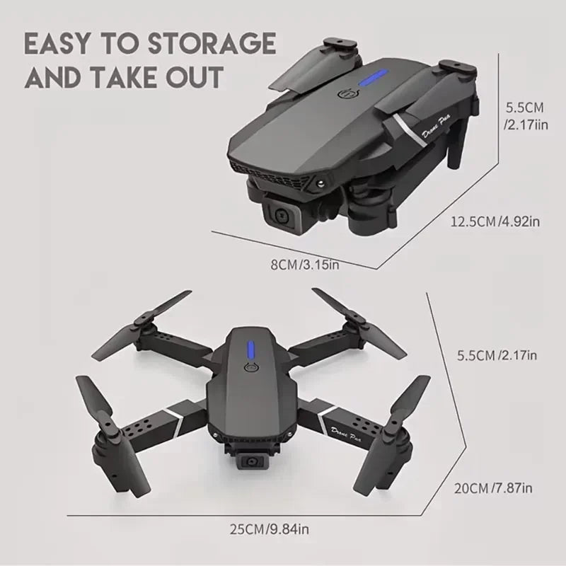 2025 E88 professionnel grand Angle RC Dron HD 4K Mode caméra pliable hélicoptère avion quadrirotor Drone enfant cadeau jouets ﻿
